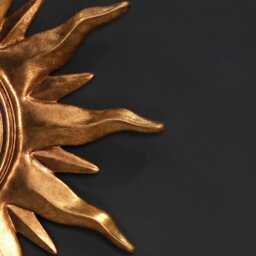 31cm Convex Sunburst Wall Mirror Hand-Painted Celestial D??cor - Several Finishes Available - thumbnail 3