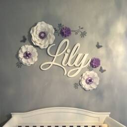 Personalized Baby Girl Nursery Decor Wood Letters Wall Wooden For Signs Large Kids Room - thumbnail 3