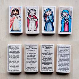 Divine Mercy & St Faustina Saint Blocks // Catholic Toys By Almondrod - thumbnail 4