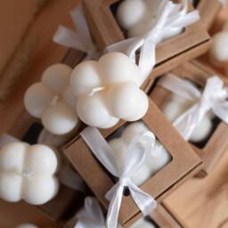Personalised Mini Bubble Candle - Wedding & Event Soy Wax Gifts Bulk Favours - thumbnail 3