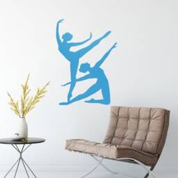 Dance Women Vinyl Wall Decal Silhouette Dancers Room Dancing Art Stickers Mural - #2585Di - thumbnail 3