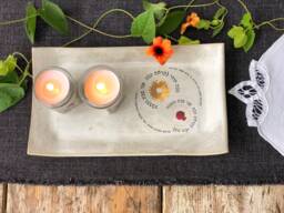 Shabbat Candle Holder Set With Tray - Jewish Wedding Gift
