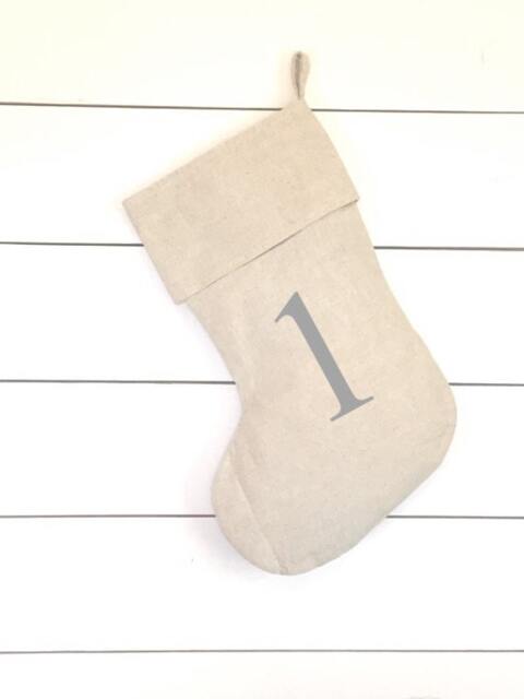 Stocking, Name Stocking, Personalized Number Christmas Decor, Custom Stocking