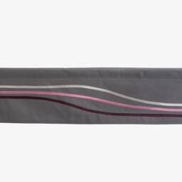 Gray Pink Chalk Striped Modern Cotton Geometric Window Valance Curtain, Minimalist Grey Kitchen Living Room Valence-Custom Sizes & Colours - thumbnail 3