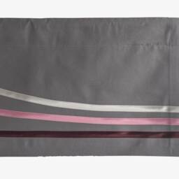 Gray Pink Chalk Striped Modern Cotton Geometric Window Valance Curtain, Minimalist Grey Kitchen Living Room Valence-Custom Sizes & Colours - thumbnail 2