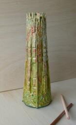 Tower Of Babel, Mixed Media Small Sculpture, Found Objects, Wood - thumbnail 1