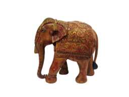 Handcarved Elephant, Teak Wood Elephant, Handmade Animals Statues, Elephant Showpiece, Indian Handicrafts, Home Decorative Statues