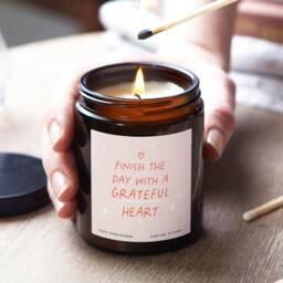Grateful Heart Apothecary Candle Gratitude Gift, Self Care, Soy Wax - thumbnail 2