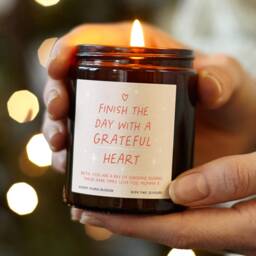 Grateful Heart Apothecary Candle Gratitude Gift, Self Care, Soy Wax - thumbnail 1