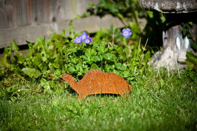 Metal Tortoise Lawn Ornament, Garden Art Decor, Ready To Rust - image 1