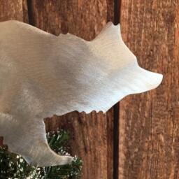 Border Collie Star, Dog Christmas Tree Topper, Wreath Decoration, Holiday Wall Art, Plant Stake, Pet Memorial, Aluminum - thumbnail 2