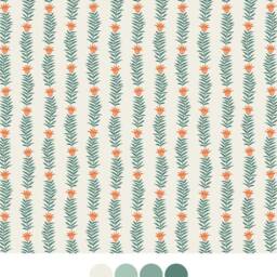 Floral Rifle Paper Co. Crib Sheet Vine Garden Red Flowers - thumbnail 2