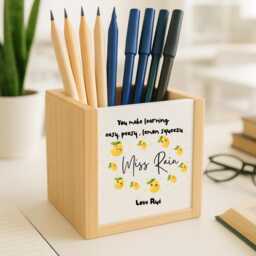 Personalised Pencil Pot, Teacher Gifts, Desk Organiser, Gifts For Her, Thank You Teachers, Pen Pot - thumbnail 4