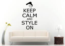 Hair Beauty Quote Citation Saying Keep Calm Salon Spa Wall Decal Vinyl Sticker Mural Room Decor L914 - thumbnail 1