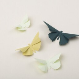 3D Wall Butterflies Butterfly Art For Nursery, Girl's Room, Classroom Or Home Decor in Honeydew, Anise & Pine Green - thumbnail 3