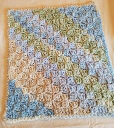 Baby Blanket Soft Fluffy Corner To Wheelchair Lap Receiving Blanket Tummy Time Floor Mat Afghan Homespun Beachside Stripes