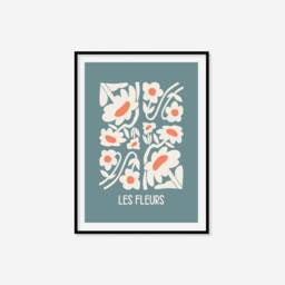 Retro Les Fleurs Print - Flower Print, Cute Plant Art, Colourful Boho Lover Gift, Living Room Prints, Bedroom Art - thumbnail 3