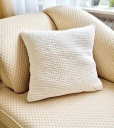 Knitted Cushion, Gift Idea, Modern Home Decor, Decorative Stylish Sofa Scandinavian Japandi Style - thumbnail 1