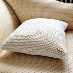 Knitted Cushion, Gift Idea, Modern Home Decor, Decorative Stylish Sofa Scandinavian Japandi Style - thumbnail 3