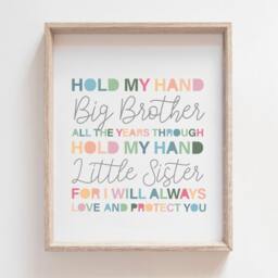 Set Of 3 Playroom Prints, Personalised Brother & Sister Rainbow Sibling Wall Art, Boys Bedroom Decor, Girls Decor - thumbnail 3
