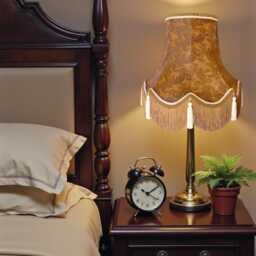 Bronze Paisley Fabric Lampshade Handmade in The UK For Table & Floor Standard Lamp Shades, Ceiling Lights, Clip On Wall Lights - thumbnail 3