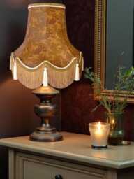 Bronze Paisley Fabric Lampshade Handmade in The UK For Table & Floor Standard Lamp Shades, Ceiling Lights, Clip On Wall Lights - thumbnail 1