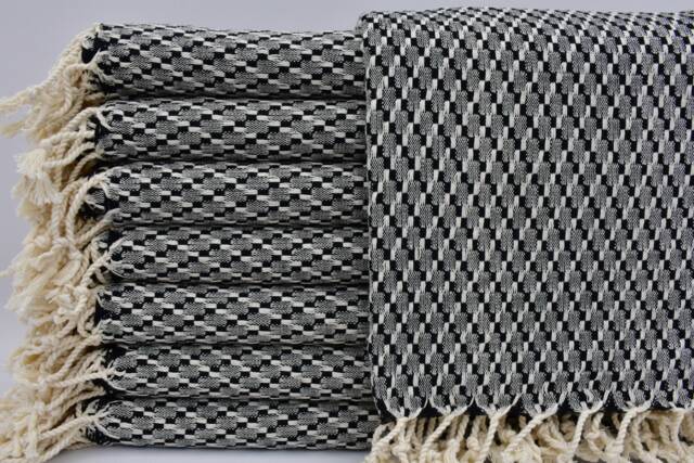 "Turkish Black Towel, 38""x67" - image 1