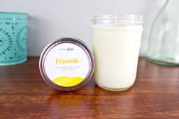 Citronella Soy Candle in Half Pint Mason Jar, Citronella Candle, Wood Wick Summer Jar Insect Repellent - thumbnail 1