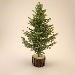 Beaded Christmas Tree Sculpture Wire Miniature - 25-30cm - thumbnail 4