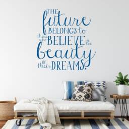 Beauty Of Their Dreams Wall Decal - Eleanor Roosevelt Quote Vinyl Words Custom Home Decor - thumbnail 2
