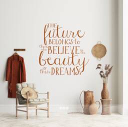 Beauty Of Their Dreams Wall Decal - Eleanor Roosevelt Quote Vinyl Words Custom Home Decor - thumbnail 1