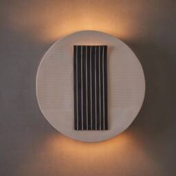 Designer Wall Sconce. Modern Black & White Ceramic Light. Lamp For The Living Room