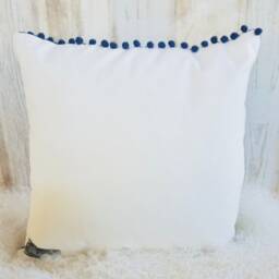 Indigo Blue Mud Cloth Pillow Cover, Hand-Dyed African Fabric - thumbnail 2