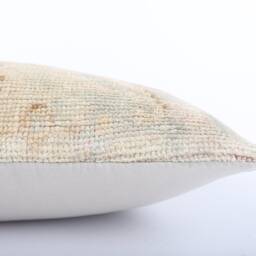 Handmade Turkish Kilim Pillow Embroidered Wool Cushion Cover - 18''x18'' - thumbnail 4