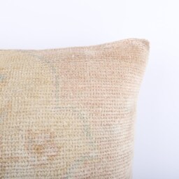 Handmade Turkish Kilim Pillow Embroidered Wool Cushion Cover - 18''x18'' - thumbnail 3