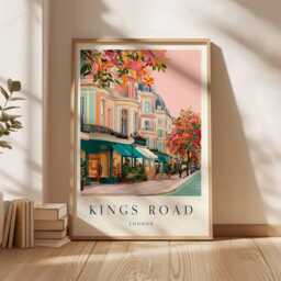Kings Road London Travel Poster Chelsea UK Wall Art - thumbnail 2