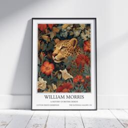 Cheetah William Morris Wall Art Vintage Poster, Floral Art Print - thumbnail 1