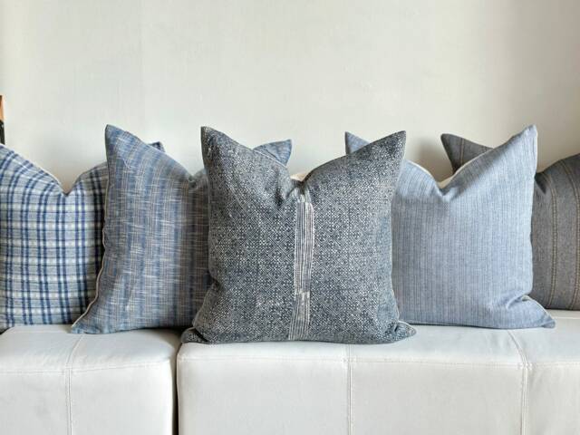 Combo Pillow Set Of 5 Indigo Pillow Cover - image 1
