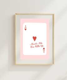I Think Like This Little Life Art Print - Girly Soft Girl Era Poker Card Poster Pink Minimal Gratitude - thumbnail 1