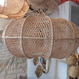 Hand-Braided Raffia Pendant Light, Lighting Fixture, Interior Decoration, Moroccan Craftsmanship Wall Sconce, Ceiling Decorative Chandelier - thumbnail 2