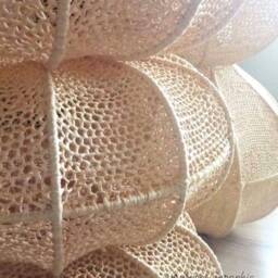 Hand-Braided Raffia Pendant Light, Lighting Fixture, Interior Decoration, Moroccan Craftsmanship Wall Sconce, Ceiling Decorative Chandelier - thumbnail 4