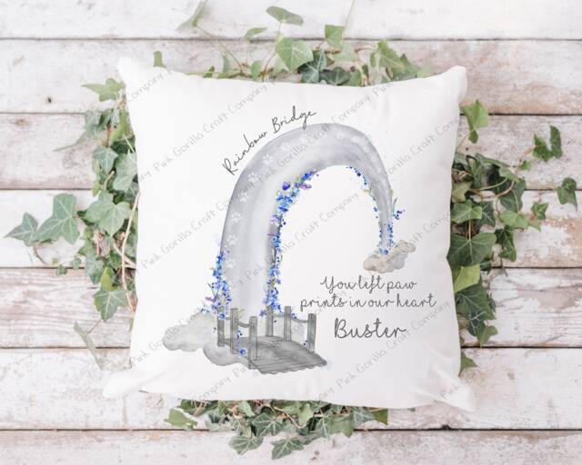 Pet Memorial, Loss Gift, Remembrance Cushion, Dog Animal Memory, Personal Memorial - image 1