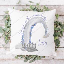 Pet Memorial, Loss Gift, Remembrance Cushion, Dog Animal Memory, Personal Memorial - thumbnail 2