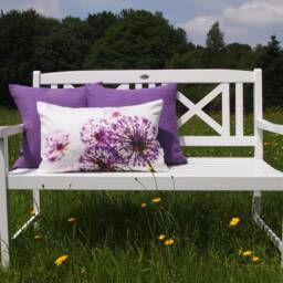 Pillowcase Flowers, Allium, Ornamental Leek, Purple, Violet, 40 X 60 cm, Cotton, Cushion Cover, Decorative Cushions, Sofa Heavy Quality - thumbnail 2