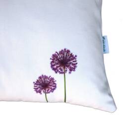 Pillowcase Flowers, Allium, Ornamental Leek, Purple, Violet, 40 X 60 cm, Cotton, Cushion Cover, Decorative Cushions, Sofa Heavy Quality - thumbnail 4