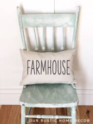 Farmhouse Linen Pillow Cover Rustic Country Home Decor - thumbnail 1