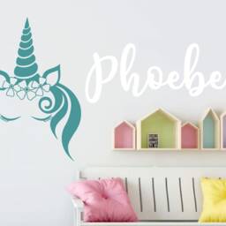 Personalised Unicorn Wall Sticker, Stickers, Decal, Decor, Girls Stickers - thumbnail 2