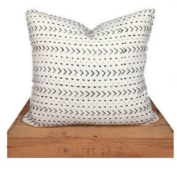 Elliott African Mudcloth Pillow Cover, Handmade Boho Decor - image 1