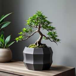 Modern 3D Printed Plant Pot - Minimalist Design in Multiple Colours - Indoor Planter For Home & Office - thumbnail 1