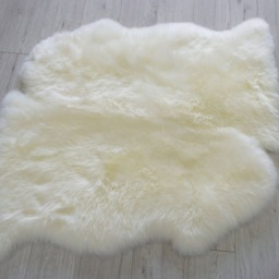 Genuine Australian Double Sheepskin Rug Creamy White Wool, Soft Silky Decor - thumbnail 3